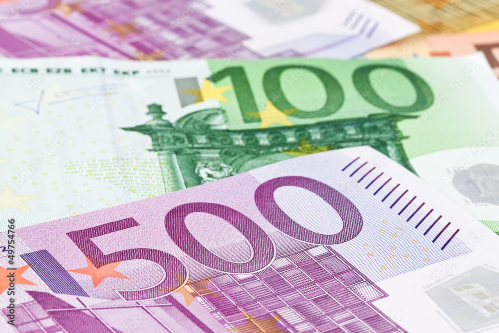 Viele Euro Geldscheine Viele Euro Geldscheine
