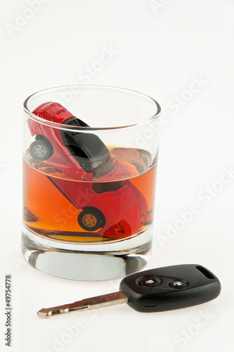 Alkohol und Auto. Alkolenker. Betrunken Autofahren. photo