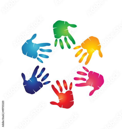 Hands colorful logo