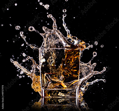 Close-up of glass with whisky