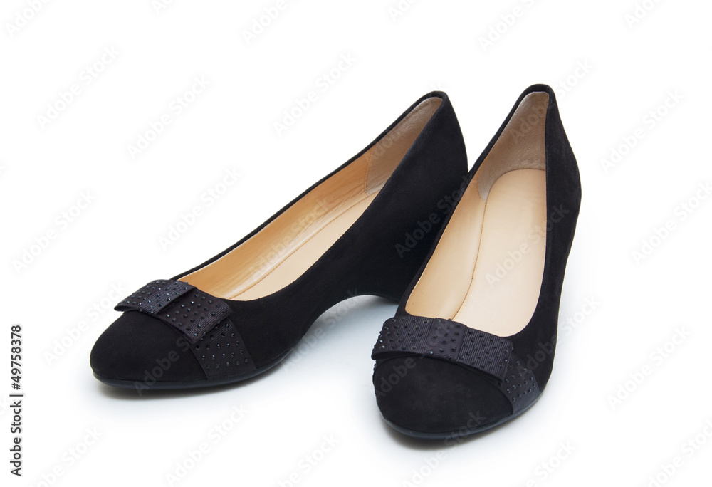 female shoes on a white background female shoes on a white background