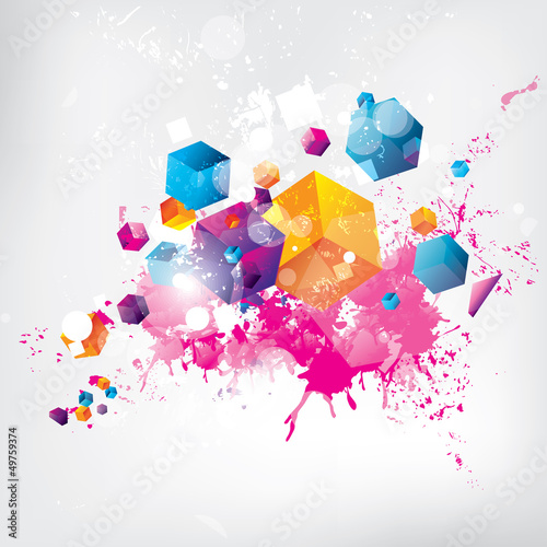 Abstract background with colored elements