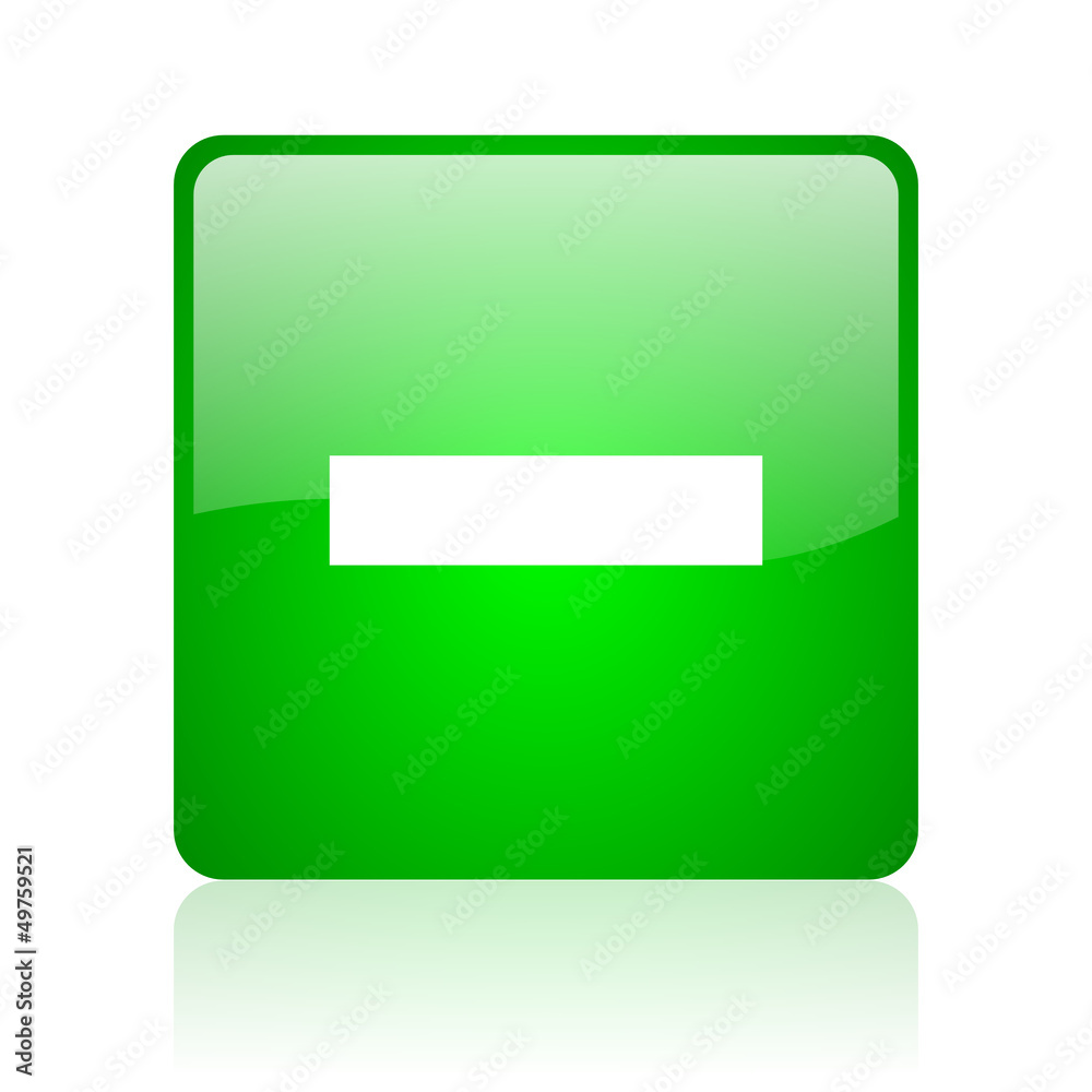 minus green square web icon on white background minus green square web icon on white background