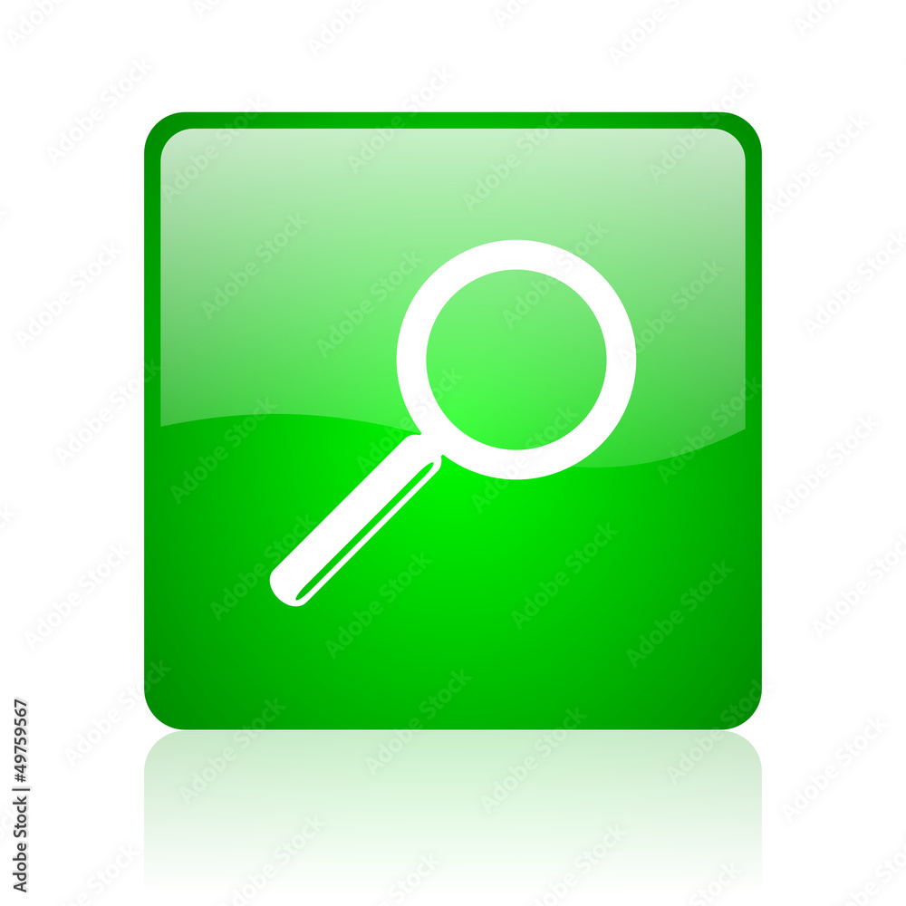 search green square web icon on white background search green square web icon on white background