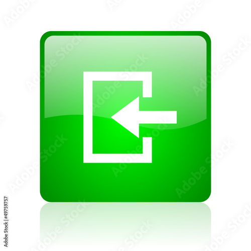Free Download enter green square web icon on white background - GFXLoad