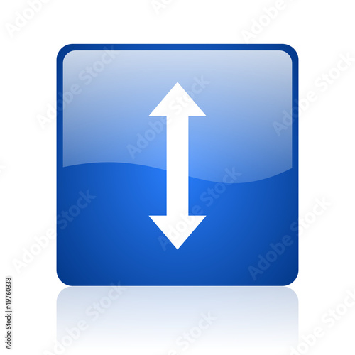 Free Download arrows blue square glossy web icon on white background - GFXLoad