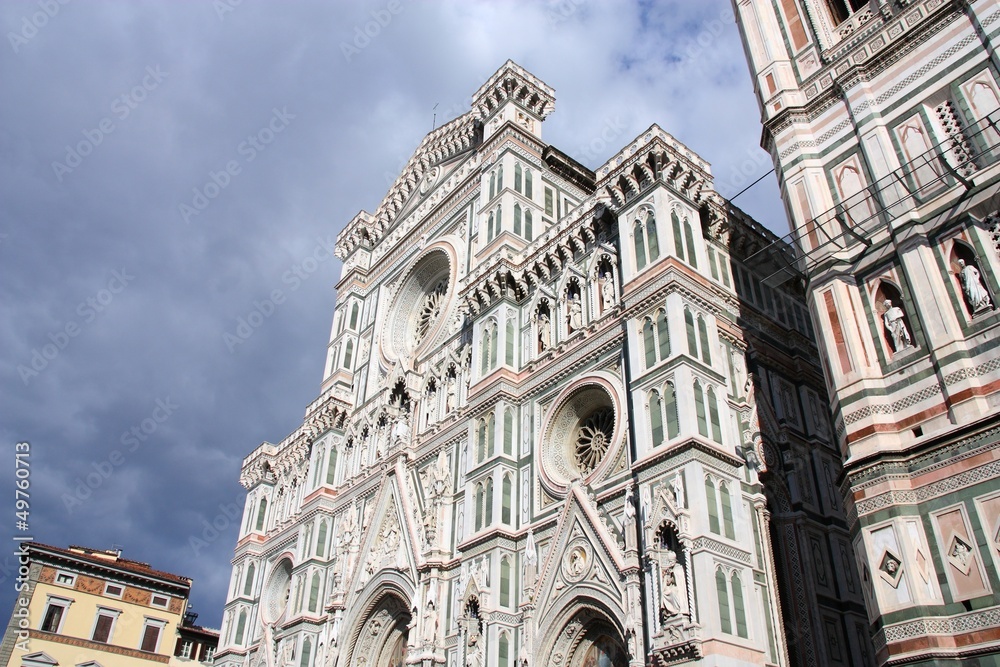 Florence cathedral facade, Tuscany, Italy