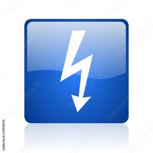 lightning blue square glossy web icon on white background Free Download lightning blue square glossy web icon on white background - GFXLoad