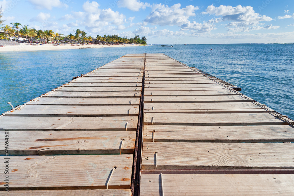Fototapeta premium ponton sur lagon mauricien