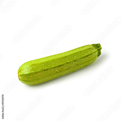 Zucchini on white background