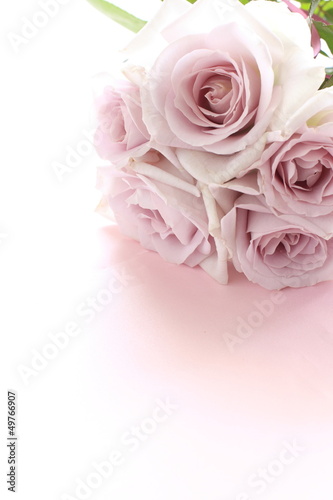 pastel purple roses bouquet for wedding image