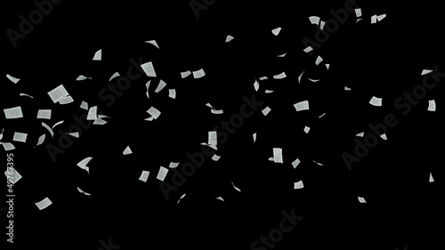 Wallpaper Mural Documents Flying, Alpha Channel Torontodigital.ca