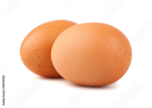 two brown chicken eggs