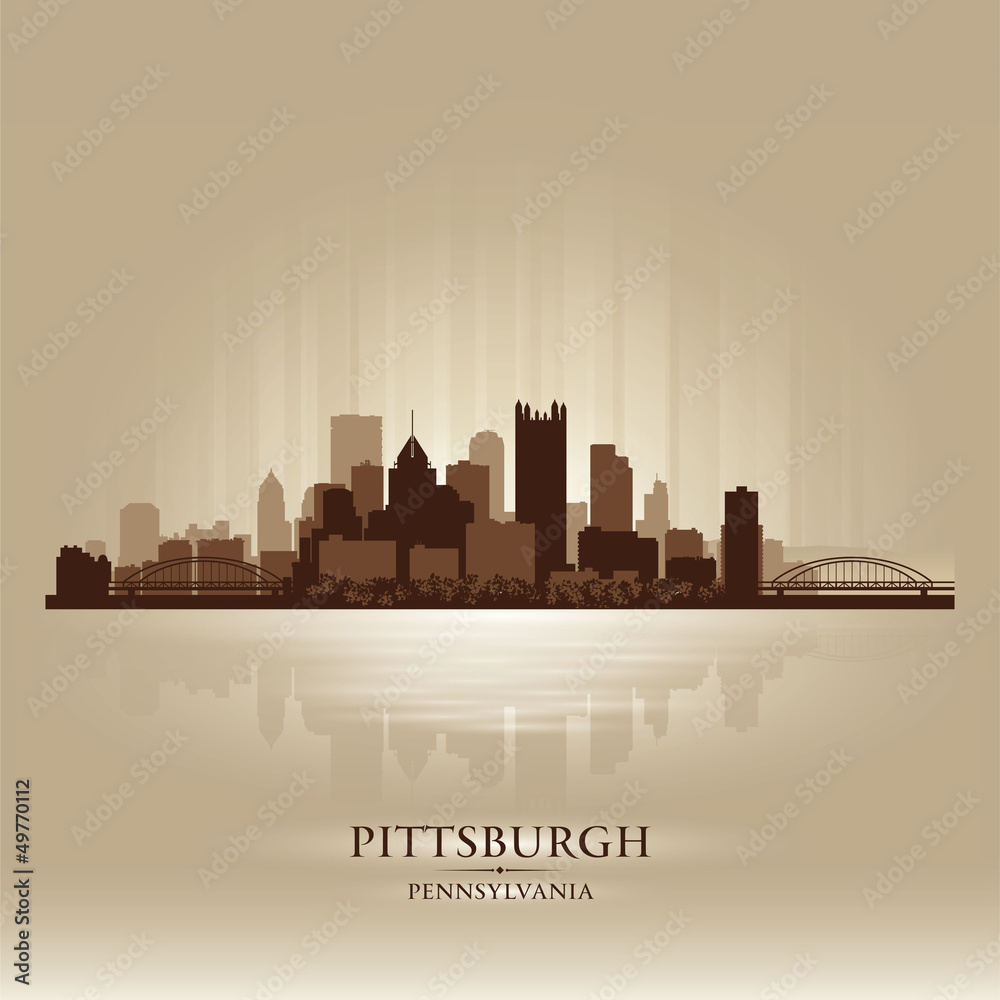 Pittsburgh Pennsylvania skyline city silhouette