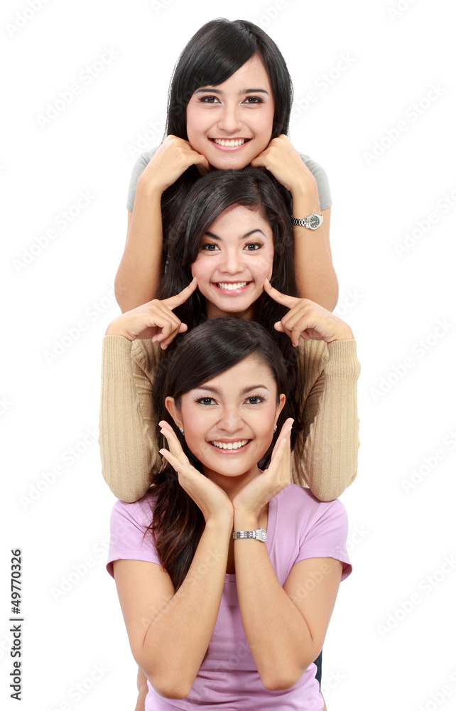 happy group of girls happy group of girls