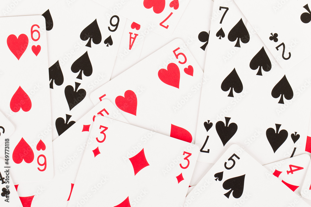Large collection of used playing cards Large collection of used playing cards