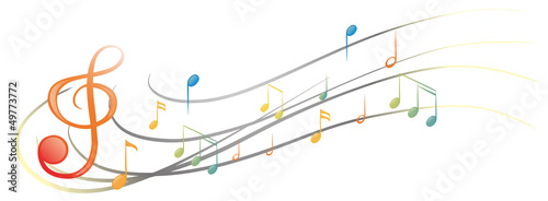 The different musical notes and symbols
