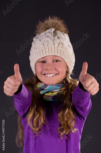 Funny Girl with thumbs up