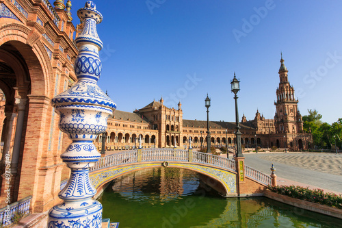Famous Plaza de Espana, Sevilla, Spain © fotografiecor