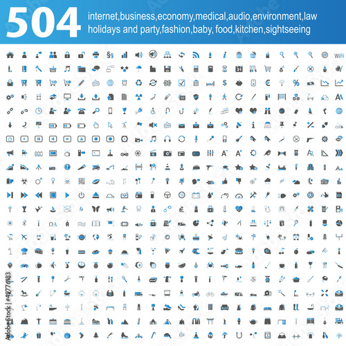 504 blue/grey Icons