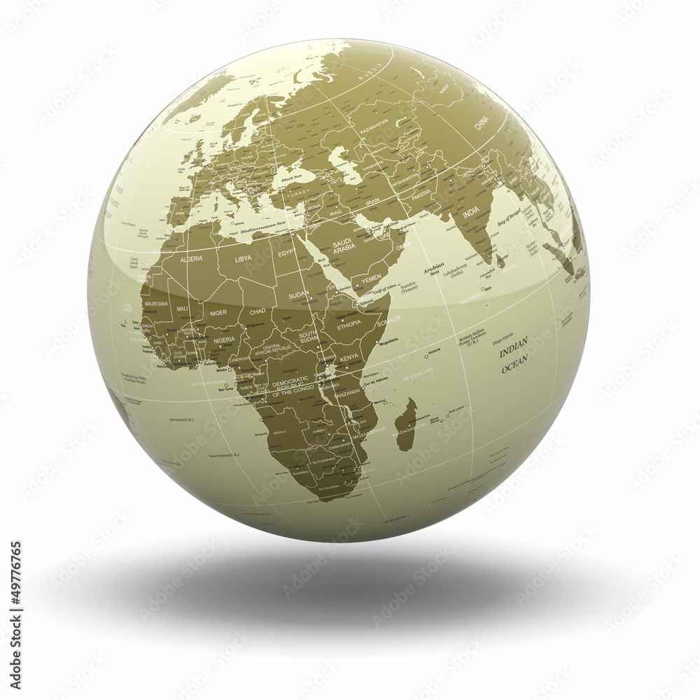 Political world globe. 3d Political world globe. 3d