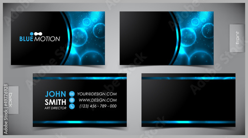 Vector abstract creative business cards (set template)