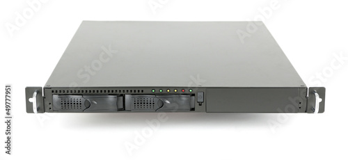 Server on white background