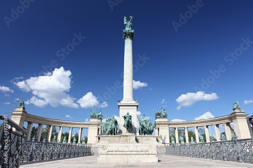 Photography Heroes square in Budapest,