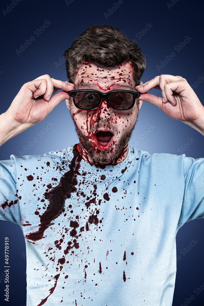 Naklejka premium really real 3D - bloody