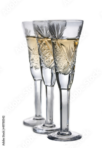 Three wine glasses