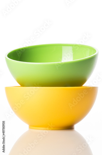 Green and yellow bowls