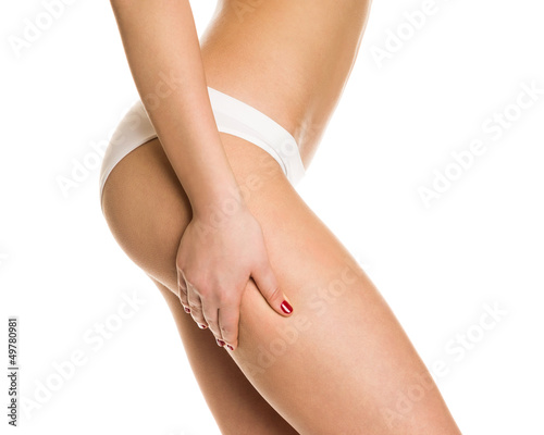 Sexy girl in white panties shows cellulite © gawriloff