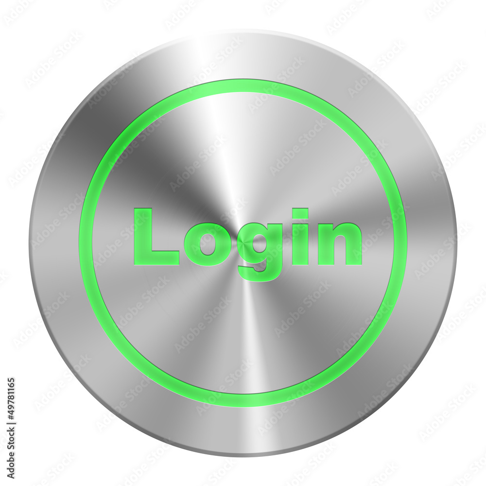 Edelstahl Login Button Grün