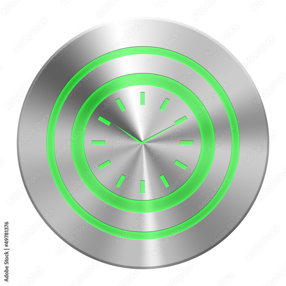 Edelstahl Uhr Button Grün Edelstahl Uhr Button Grün