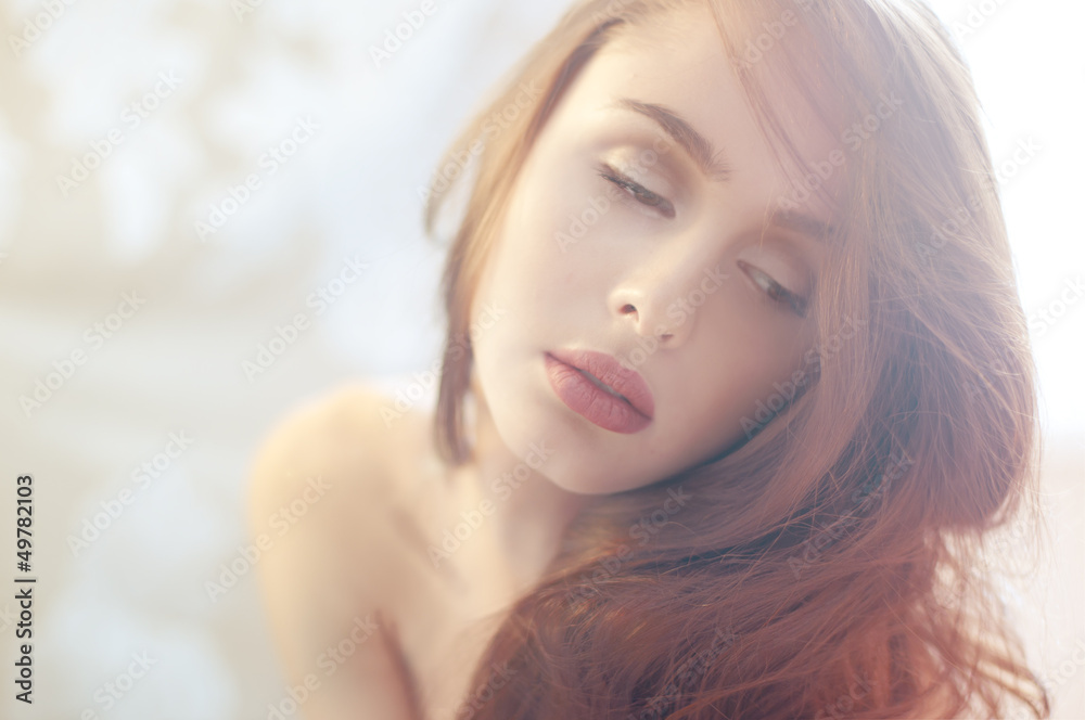Naklejka premium portrait of sexy brunette