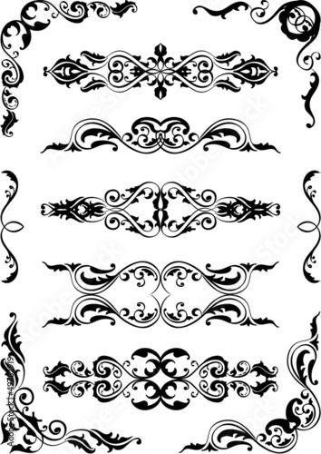 Set of scrolling elements
