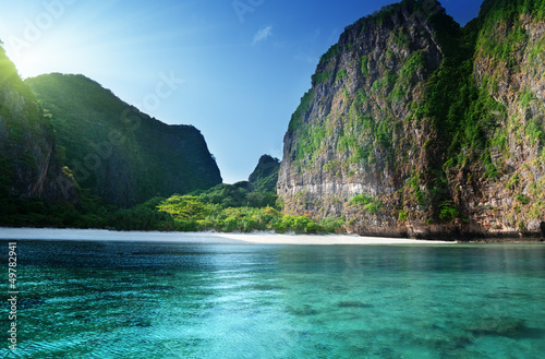 morning time at Maya bay, Phi Phi Leh island,Thailand