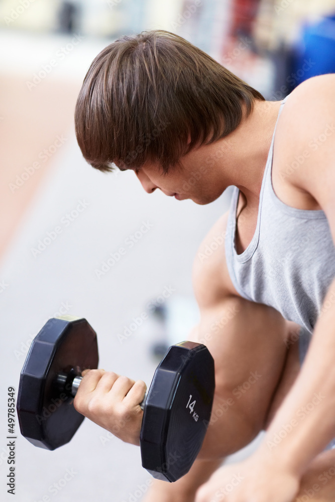Man with dumbbells Man with dumbbells