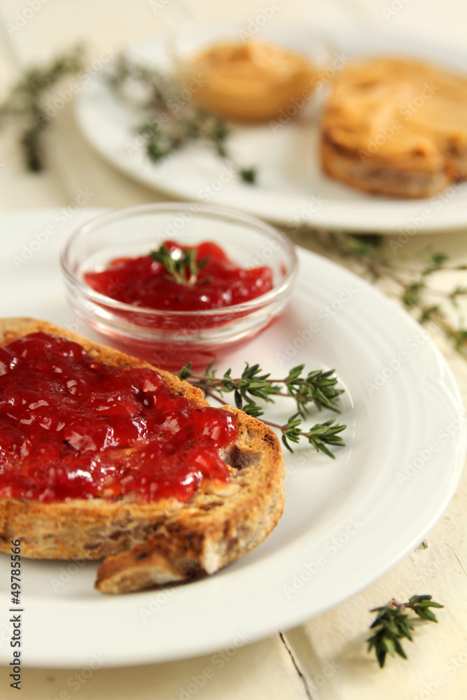 Toast with jam Toast with jam