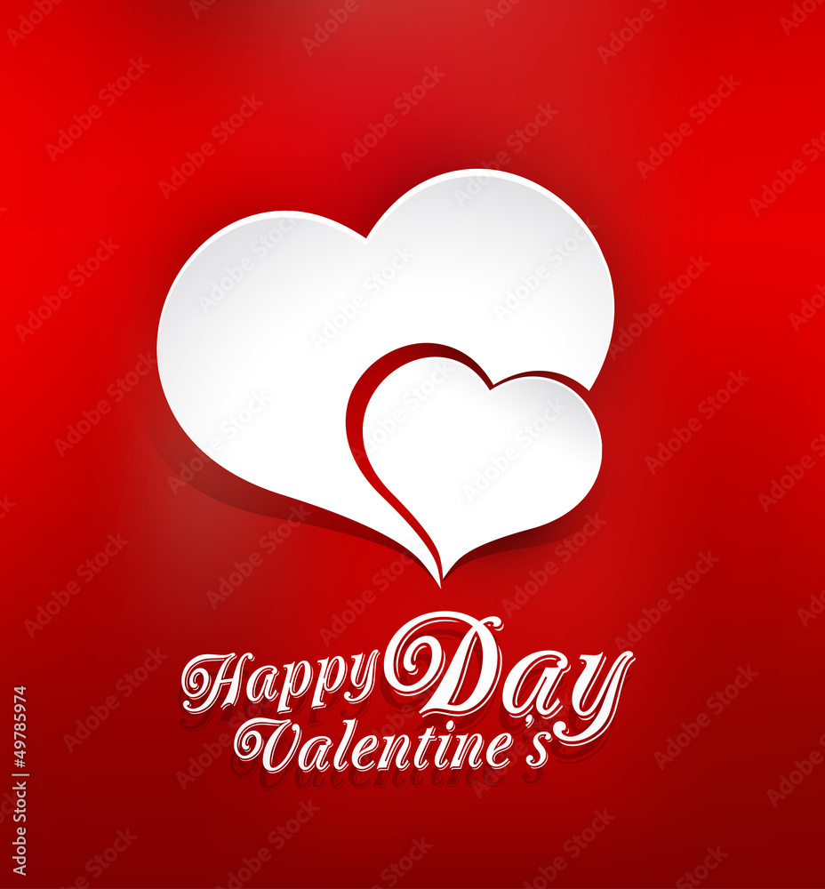 vector background of Valentine's Day, with two paper hearts vector background of Valentine's Day, with two paper hearts