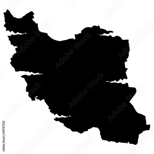 イラン 地図 シルエット