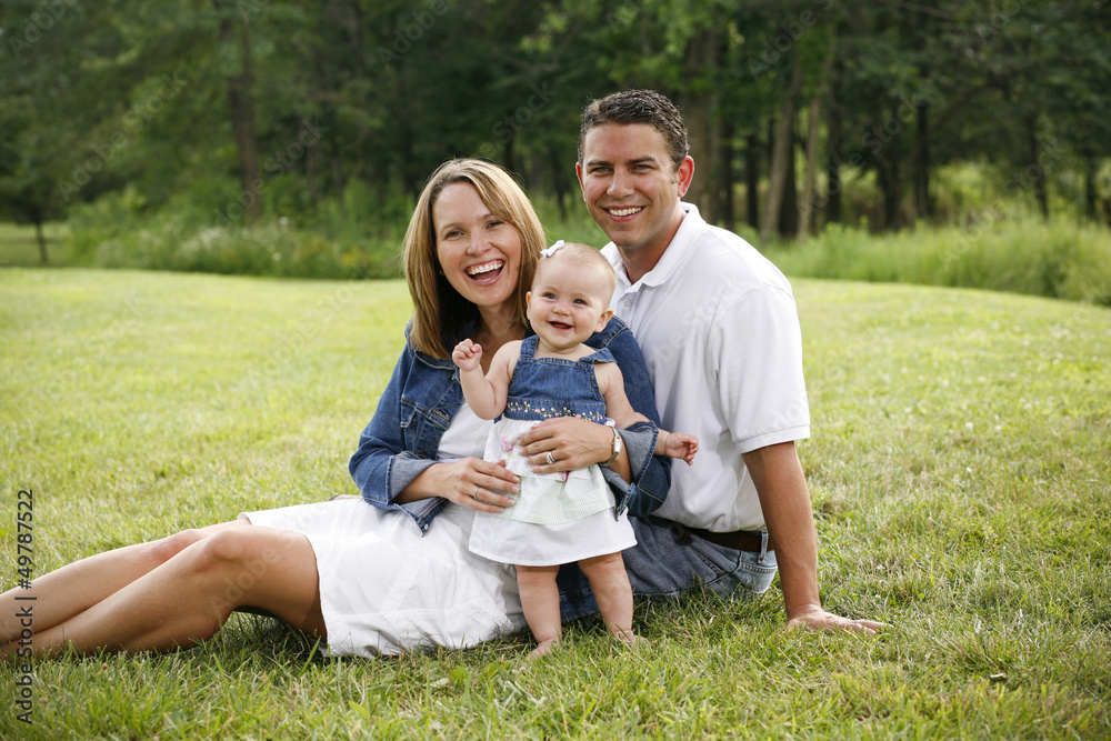 Fototapeta premium Young Happy Family