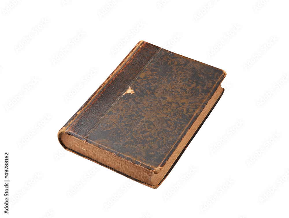 Ancient book, isolated on white background. Selective focus Ancient book, isolated on white background. Selective focus
