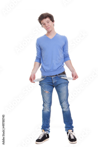 Canvas Print broke unemployed youth