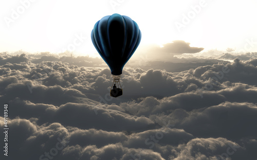 Canvas Print air balloon on sky