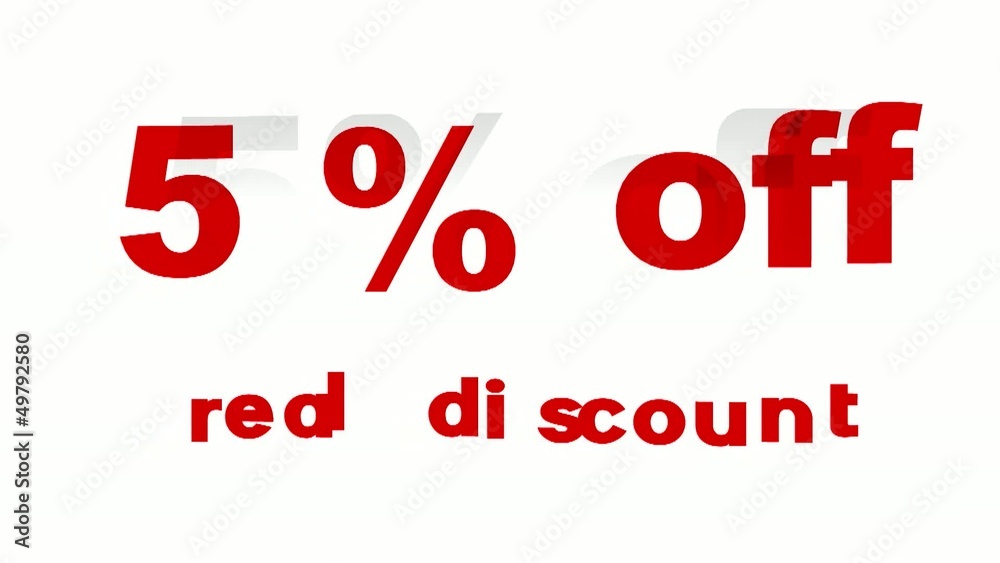 5% Off Real Discount promotional sign (looped) 5% Off Real Discount promotional sign (looped)