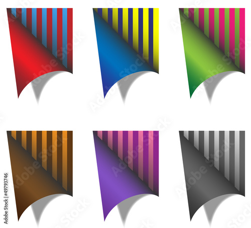 Bunte Streifen Vektor Ecken