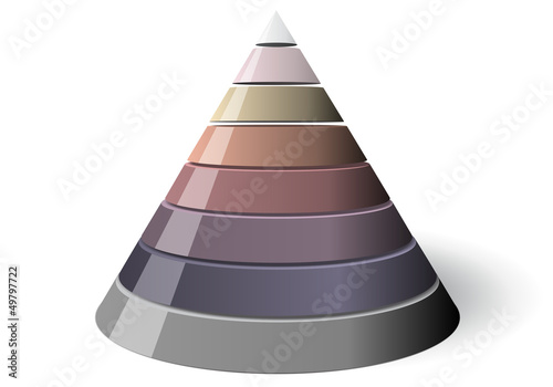 Vector Cone Eight Levels, Illustration 3d Shape