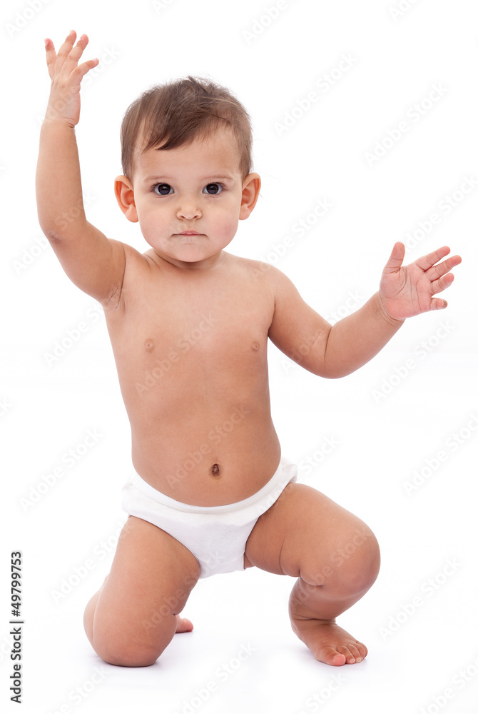 funny girl isolated on a white background. funny girl isolated on a white background.