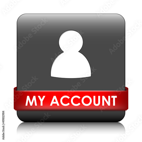 MY ACCOUNT Web Button (profile user login options settings)